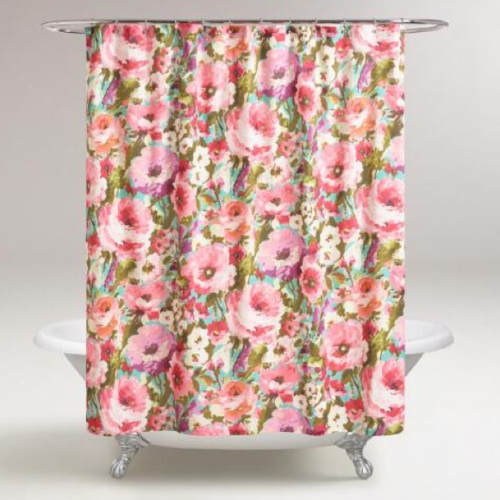 World Market shower curtain